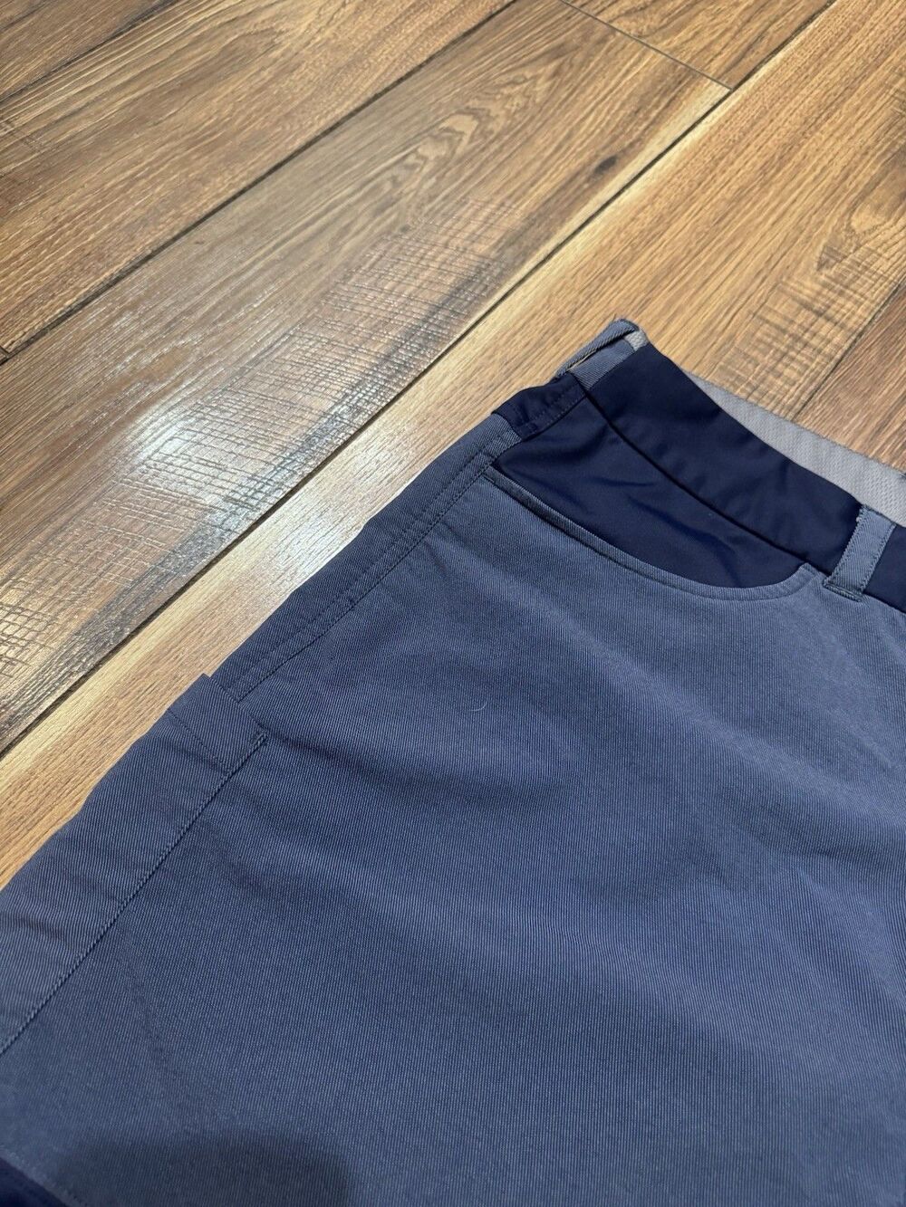 Club Ride Shorts Mens Large Blue Chino Performance Stretch Casual 9" Inseam - Picture 2 of 7